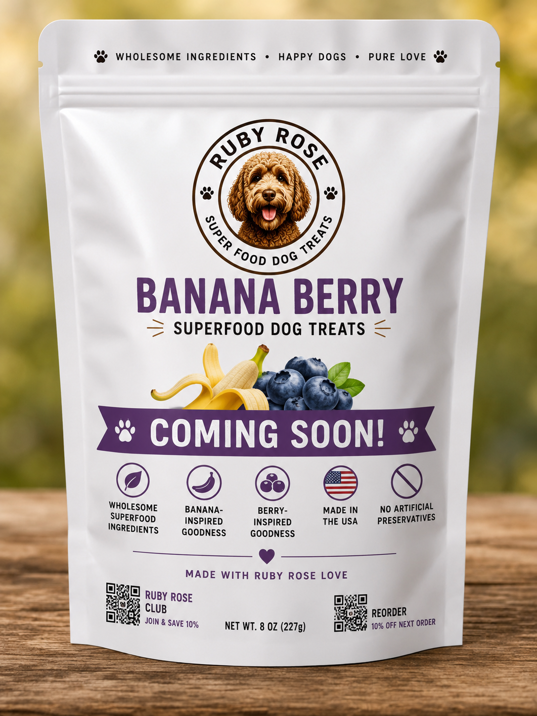 Banana Berry Superfood Dog Treats - Coming Soon