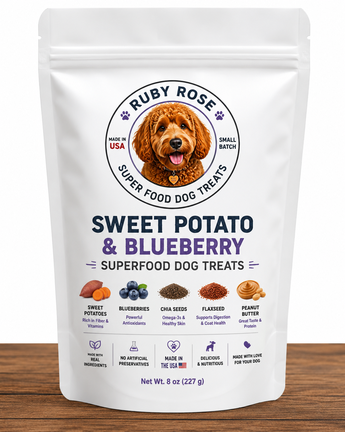 Sweet Potato Blueberry Superfood Dog Treats